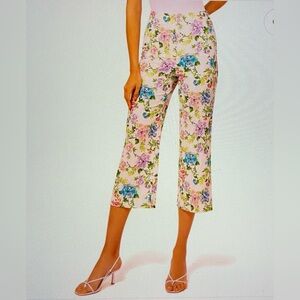 Alice + Olivia Multicolor Floral Capris